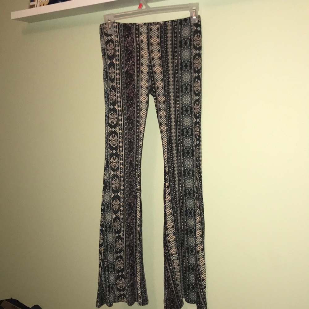 Patterned Flare Pants